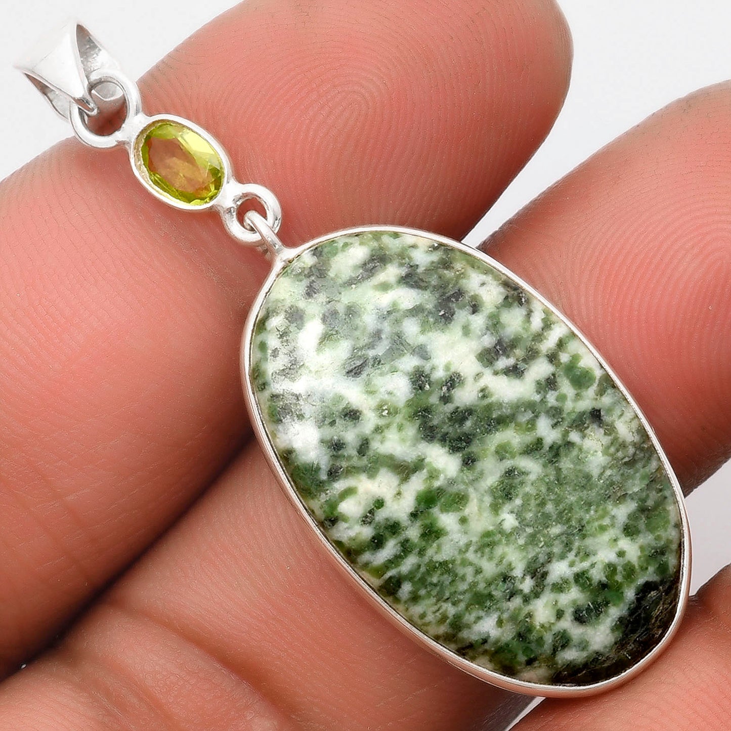Natural Dioptase & Peridot Pendant P-1098 SDP105260
