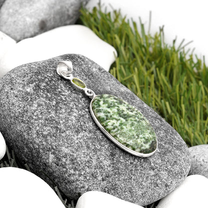 Natural Dioptase & Peridot Pendant P-1098 SDP105260