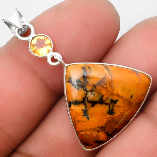 Amethyst Sage Agate Nevada & Citrine Pendant P-1098 SDP105436