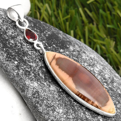 Imperial Jasper - Mexico & Garnet Pendant P-1098 SDP105492