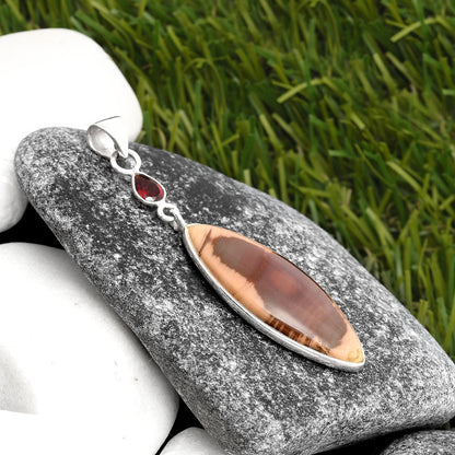 Imperial Jasper - Mexico & Garnet Pendant P-1098 SDP105492