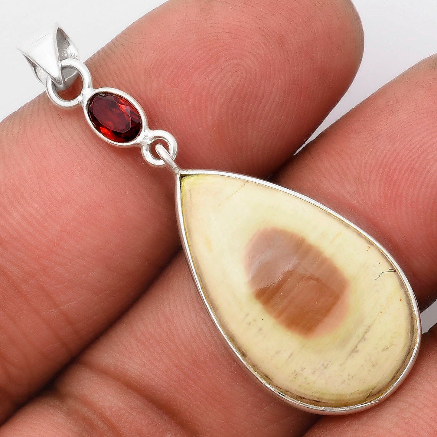 Imperial Jasper - Mexico & Garnet Pendant P-1098 SDP105517