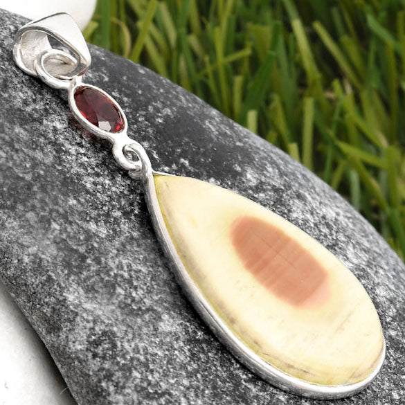 Imperial Jasper - Mexico & Garnet Pendant P-1098 SDP105517