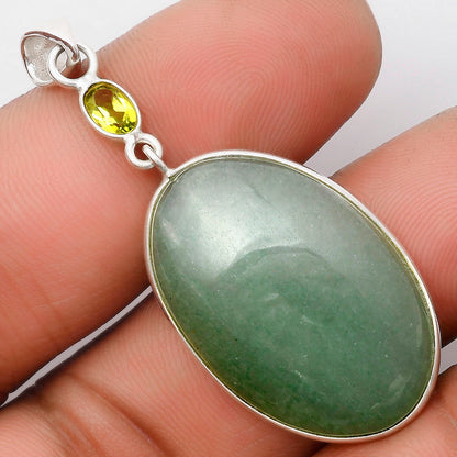Natural Green Aventurine & Peridot Pendant P-1098 SDP105522