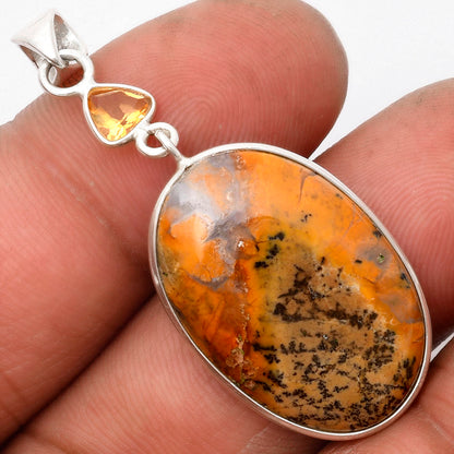 Amethyst Sage Agate Nevada & Citrine Pendant P-1098 SDP105546