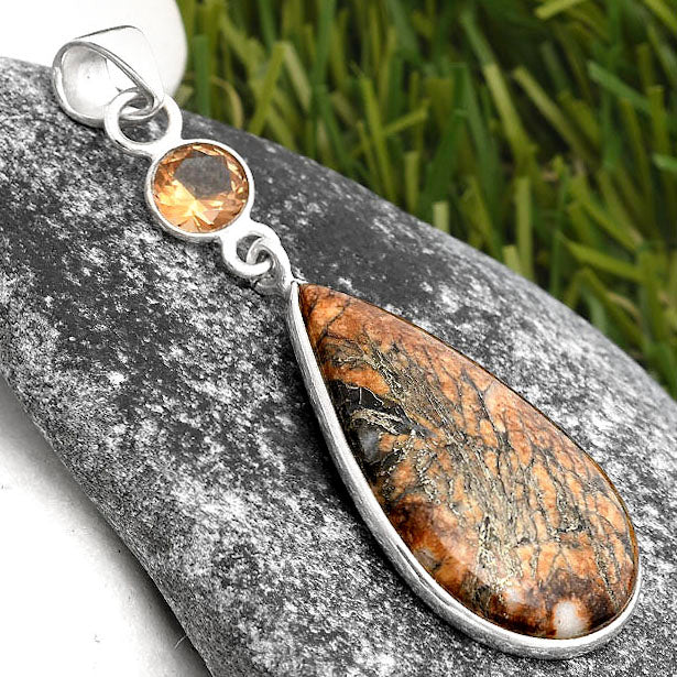 Feder Pyrite & Zandrite Color Change Pendant P-1098 SDP105569