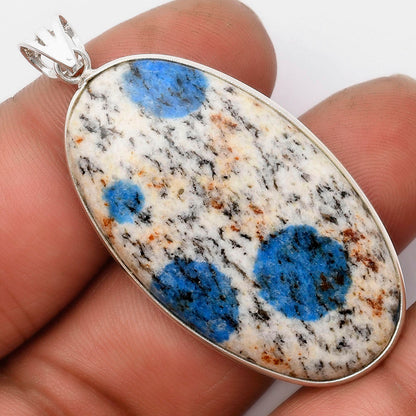 Natural K2 Blue - Azurite In Quartz Pendant P-1001 SDP105646