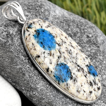 Natural K2 Blue - Azurite In Quartz Pendant P-1001 SDP105719