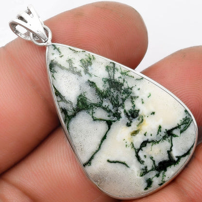 Natural Tree Weed Moss Agate - India Pendant P-1001 SDP105807