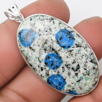 Natural K2 Blue - Azurite In Quartz Pendant P-1001 SDP105823