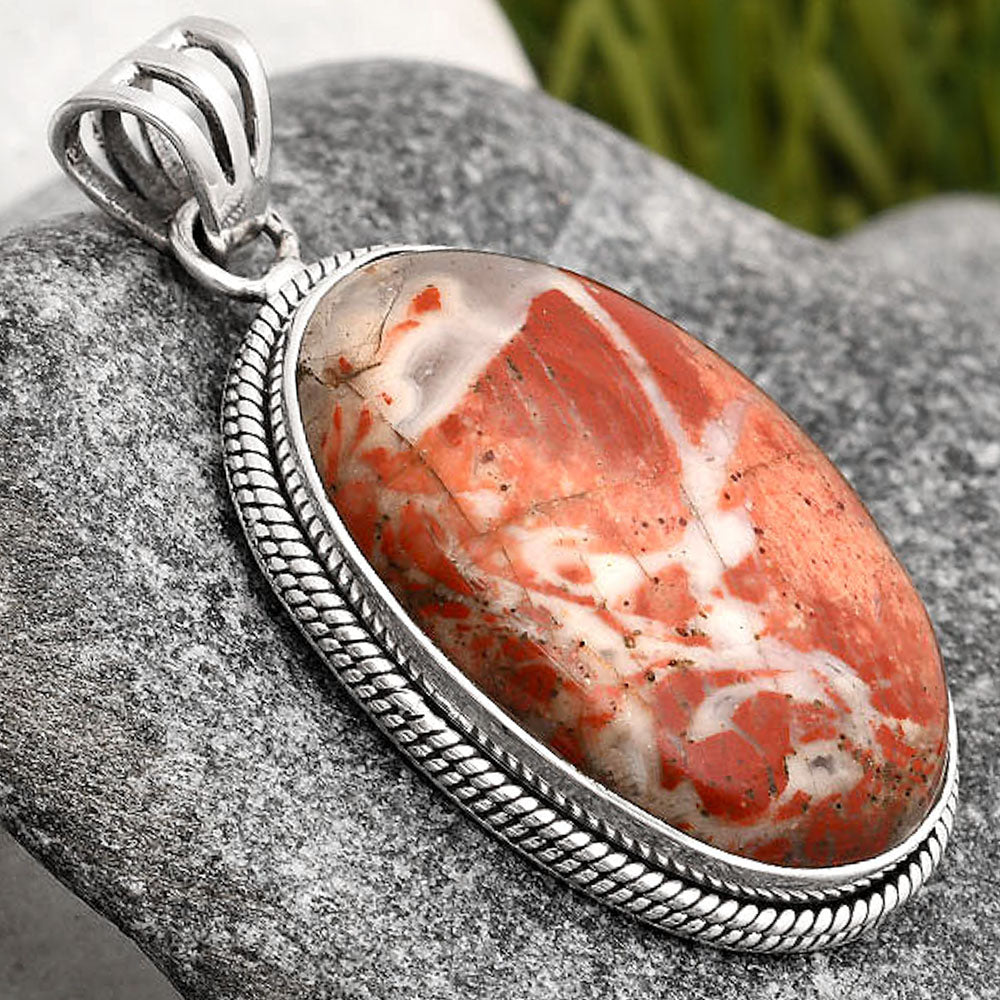 Natural Rosetta Picture Jasper Pendant P-1056 SDP105962