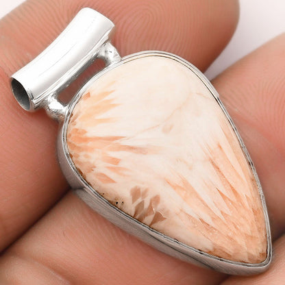 Natural Orange Scolecite - India Pendant P-1259 SDP106135