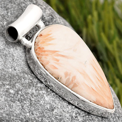 Natural Orange Scolecite - India Pendant P-1259 SDP106135