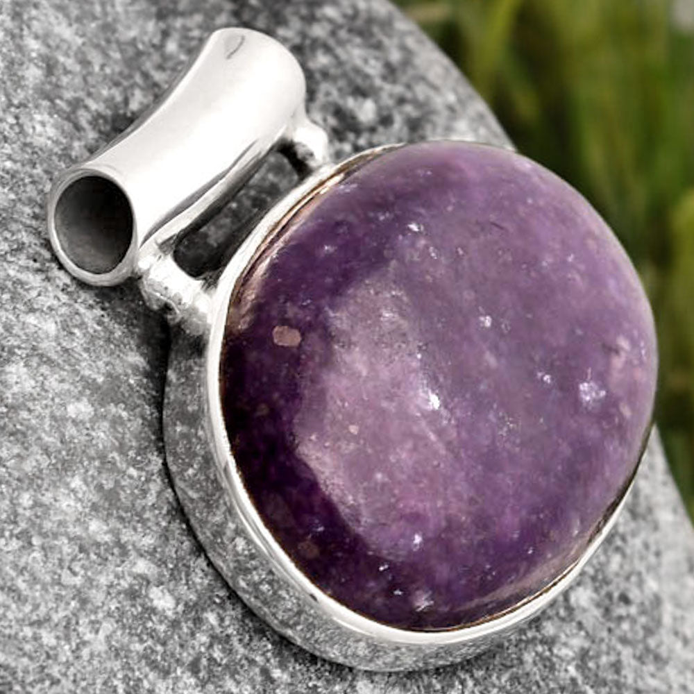 Natural Purple Lepidolite Pendant P-1259 SDP106143