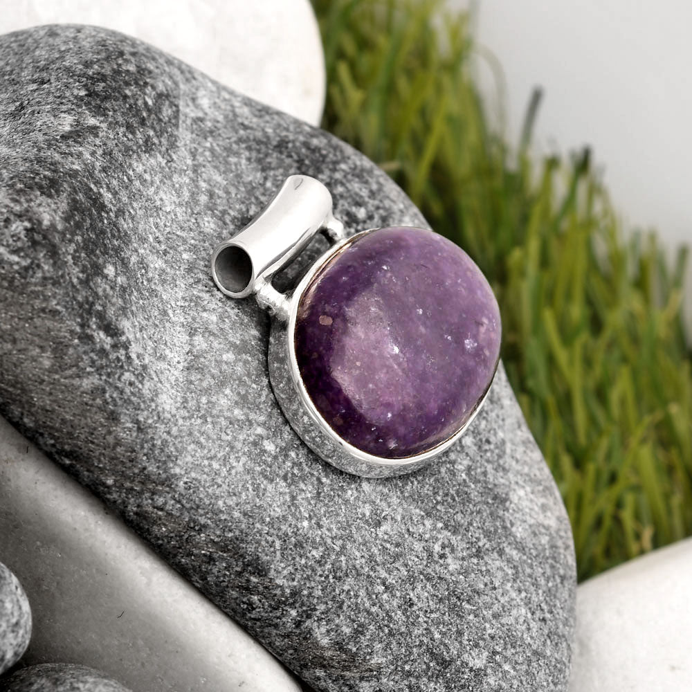 Natural Purple Lepidolite Pendant P-1259 SDP106143