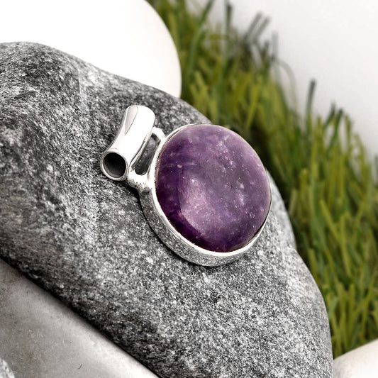 Natural Purple Lepidolite Pendant P-1259 SDP106149