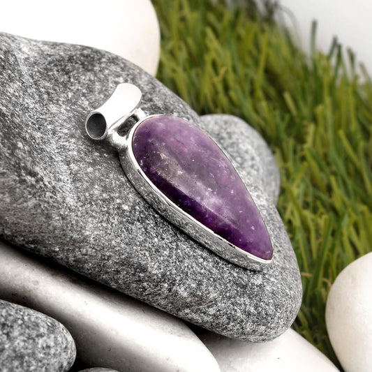 Natural Purple Lepidolite Pendant P-1259 SDP106162