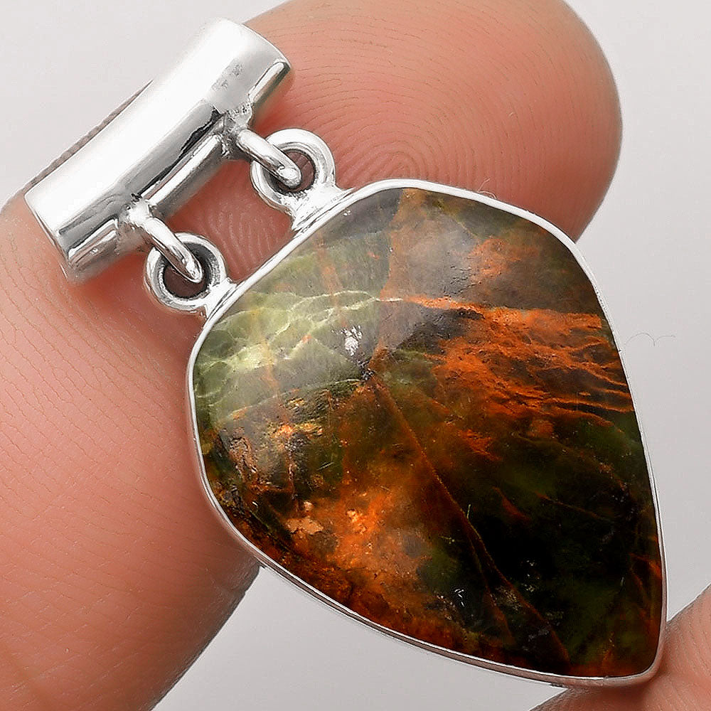 Natural Turkish Rainforest Chrysocolla Pendant P-1198 SDP106192