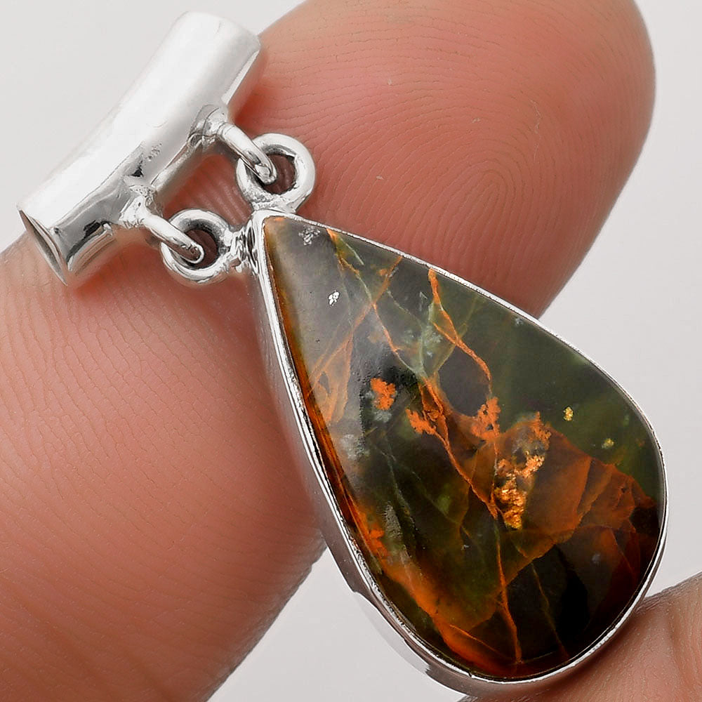 Natural Turkish Rainforest Chrysocolla Pendant P-1198 SDP106197