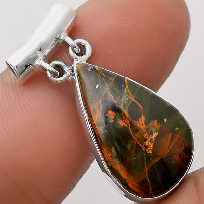 Natural Turkish Rainforest Chrysocolla Pendant P-1198 SDP106197