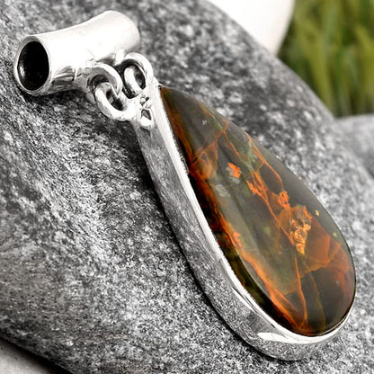 Natural Turkish Rainforest Chrysocolla Pendant P-1198 SDP106197