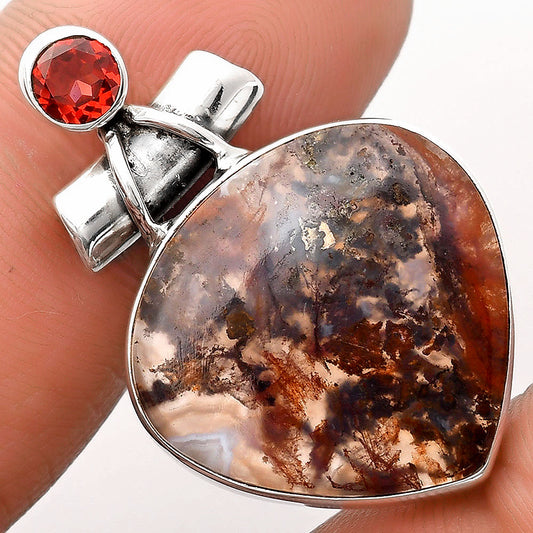 Rare Cady Mountain Agate & Garnet Pendant P-1159 SDP106218