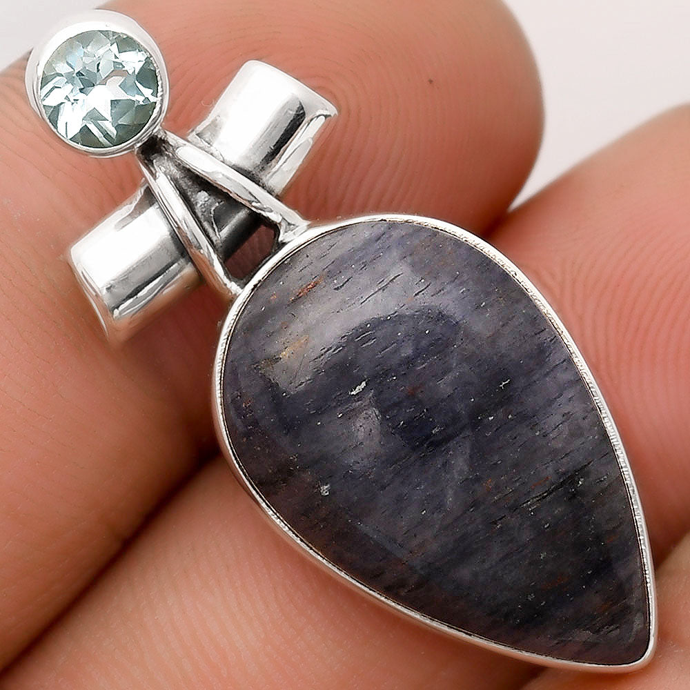 Purple Aventurine & Sky Blue Topaz Pendant P-1159 SDP106224