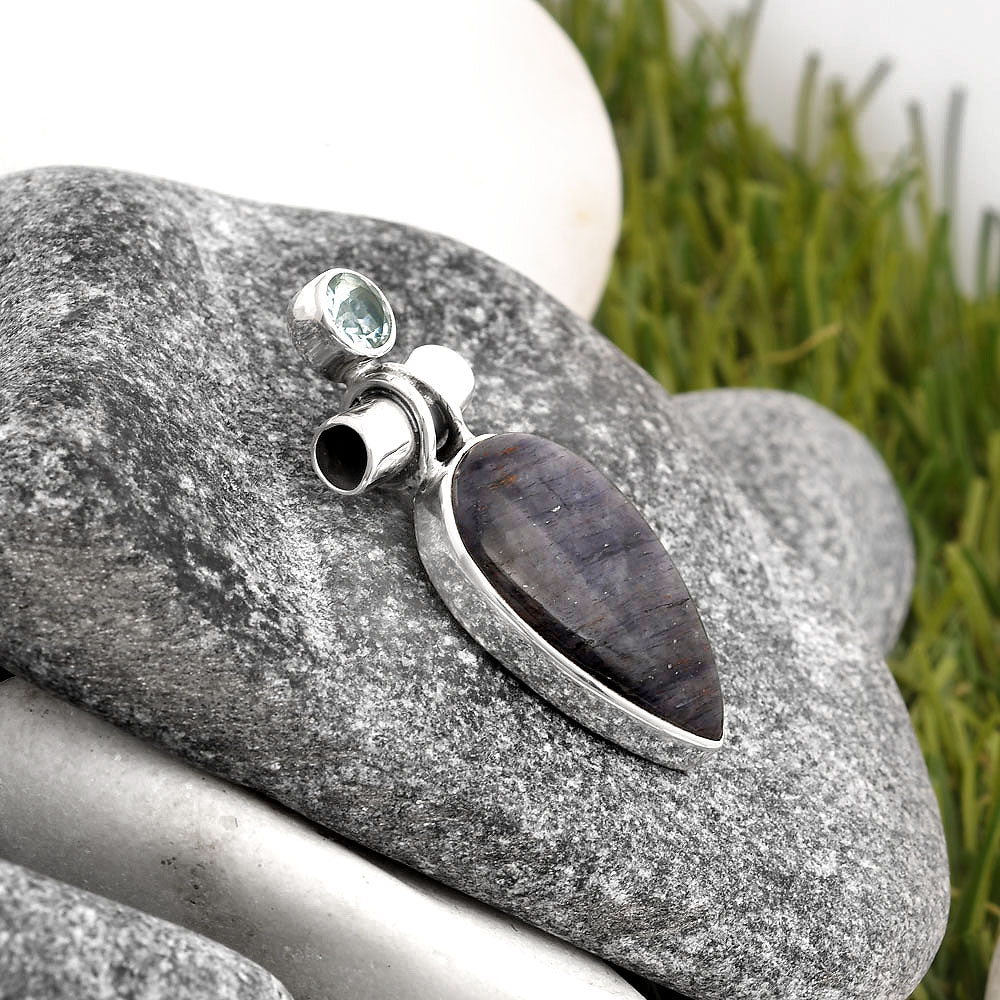 Purple Aventurine & Sky Blue Topaz Pendant P-1159 SDP106224