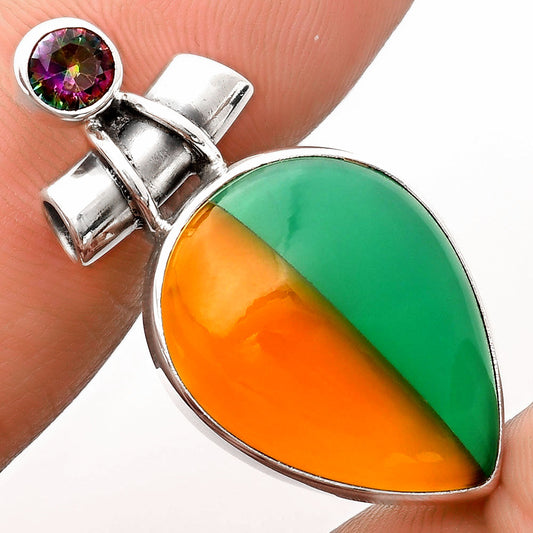 Natural Multi Onyx & Mystic Topaz Pendant P-1159 SDP106230