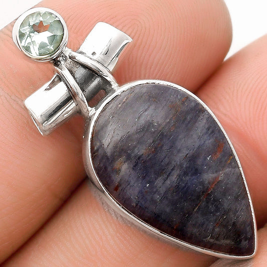 Purple Aventurine & Sky Blue Topaz Pendant P-1159 SDP106232