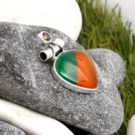 Natural Multi Onyx & Mystic Topaz Pendant P-1159 SDP106259