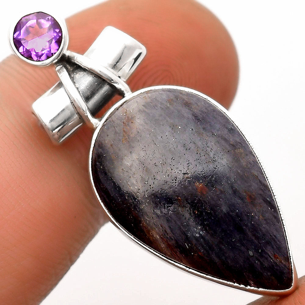 Natural Purple Aventurine & Amethyst Pendant P-1159 SDP106262