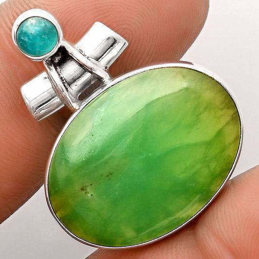 Chrysoprase - Australia & Amazonite Pendant P-1159 SDP106263