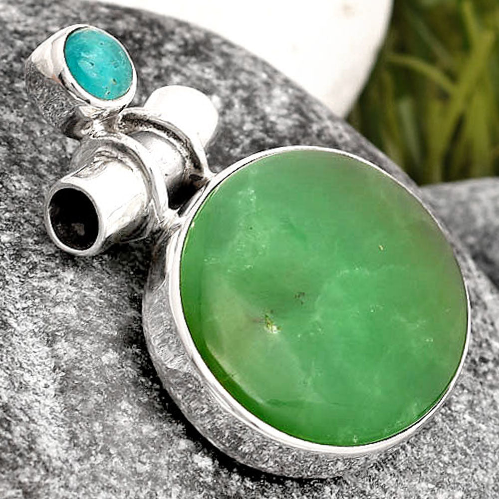 Chrysoprase - Australia & Amazonite Pendant P-1159 SDP106263