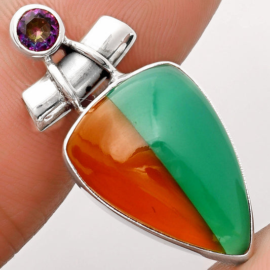 Natural Multi Onyx & Mystic Topaz Pendant P-1159 SDP106265