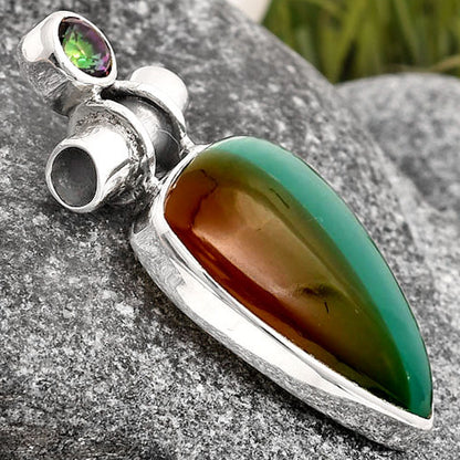 Natural Multi Onyx & Mystic Topaz Pendant P-1159 SDP106265