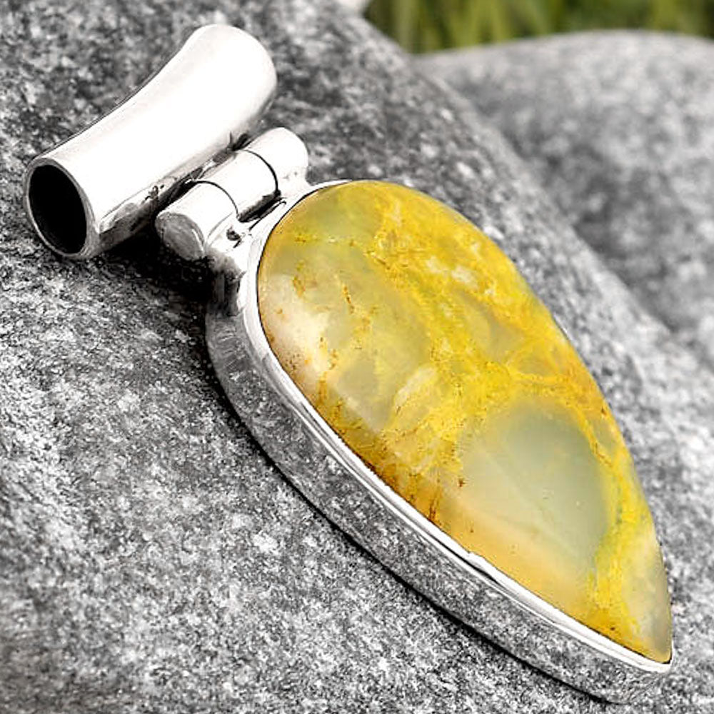 Natural Green Opal Madagascar Pendant P-1621 SDP106296