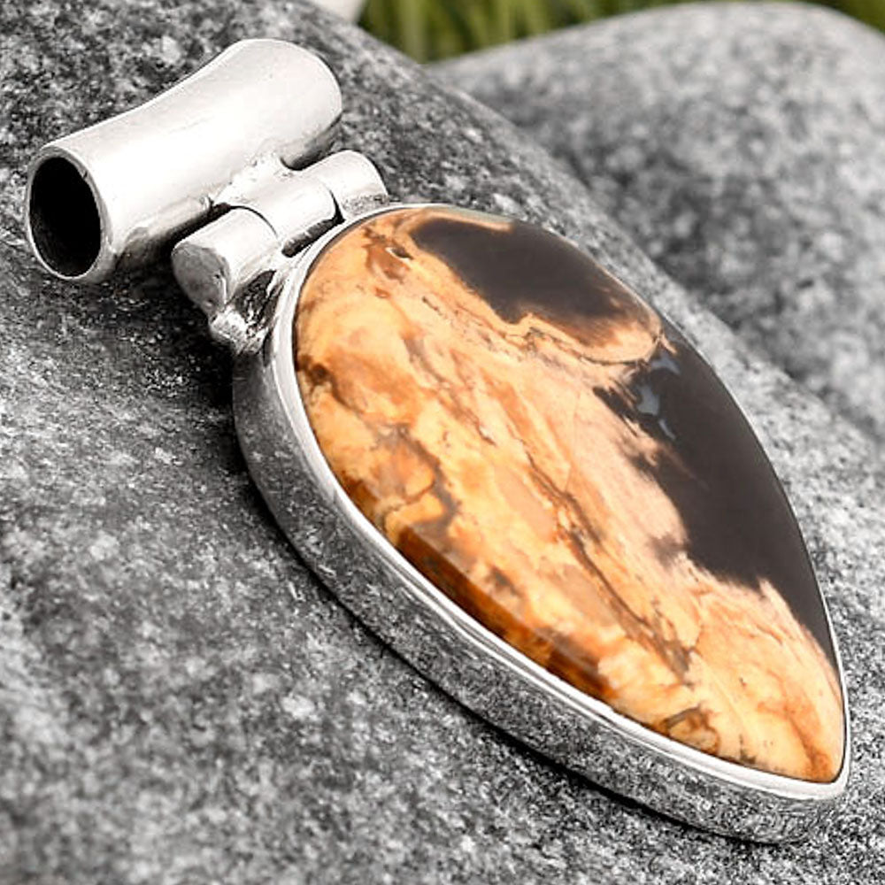 Natural Root Plume Agate Pendant P-1621 SDP106298