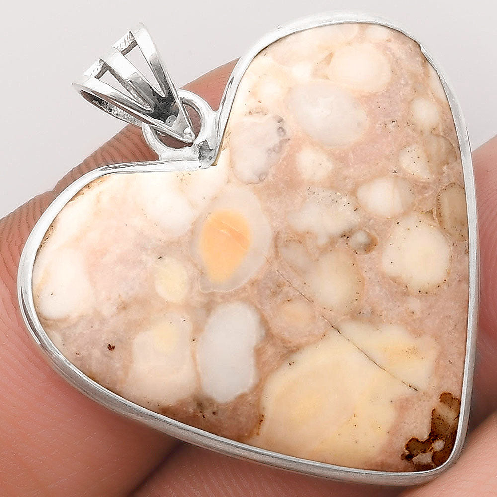 Heart Natural Cobra Jasper Pendant P-1043 SDP106409