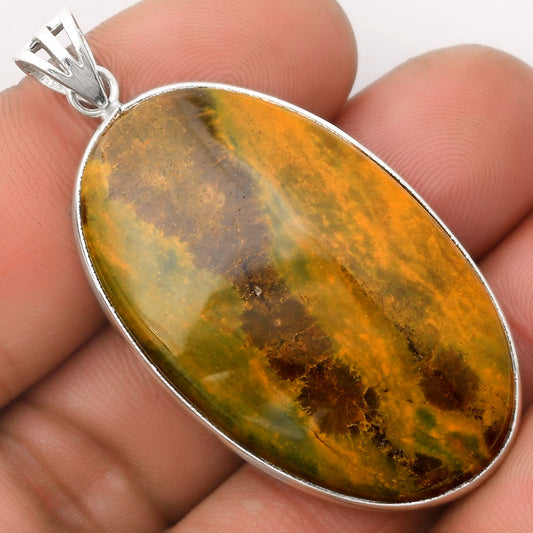 Natural Turkish Rainforest Chrysocolla Pendant P-1001 SDP106415