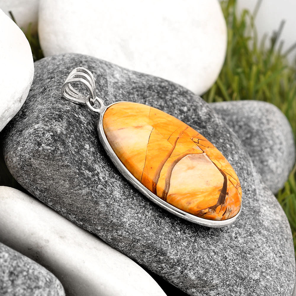 Natural Brecciated Mookaite Pendant P-1001 SDP106423