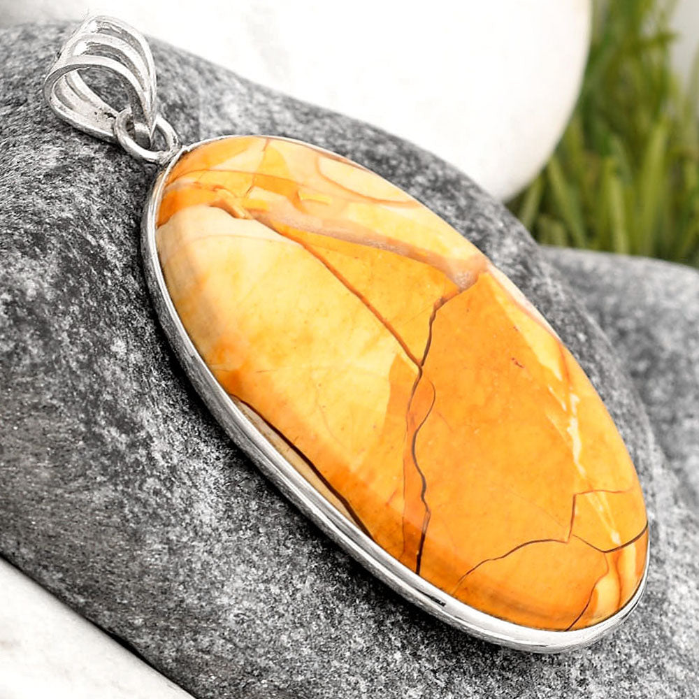 Natural Brecciated Mookaite Pendant P-1001 SDP106445