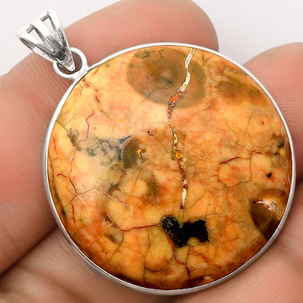 Natural Rhyolite - Rainforest Jasper Pendant P-1001 SDP106502