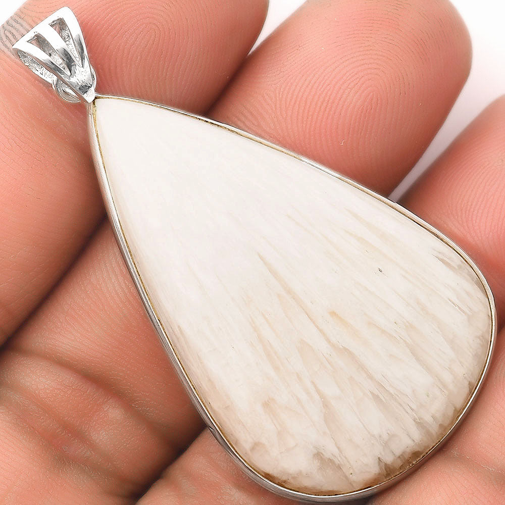 Natural White Scolecite Pendant P-1001 SDP106550