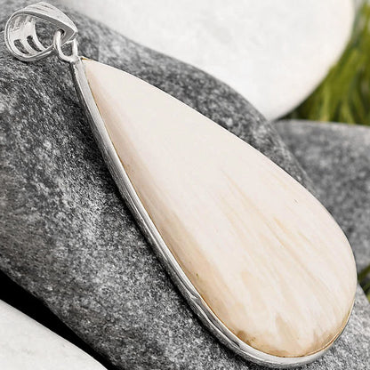 Natural White Scolecite Pendant P-1001 SDP106550