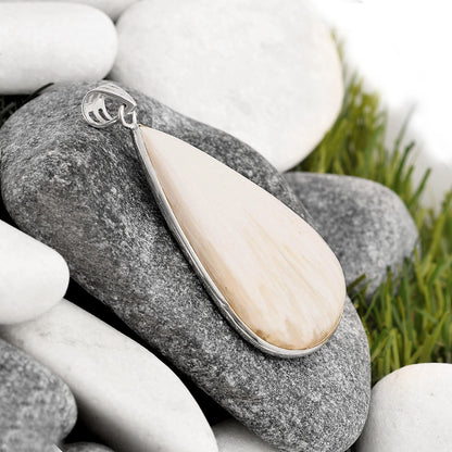 Natural White Scolecite Pendant P-1001 SDP106550