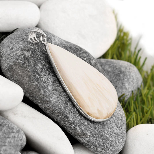 Natural White Scolecite Pendant P-1001 SDP106550