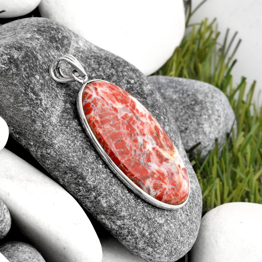 Natural Rosetta Picture Jasper Pendant P-1001 SDP106581