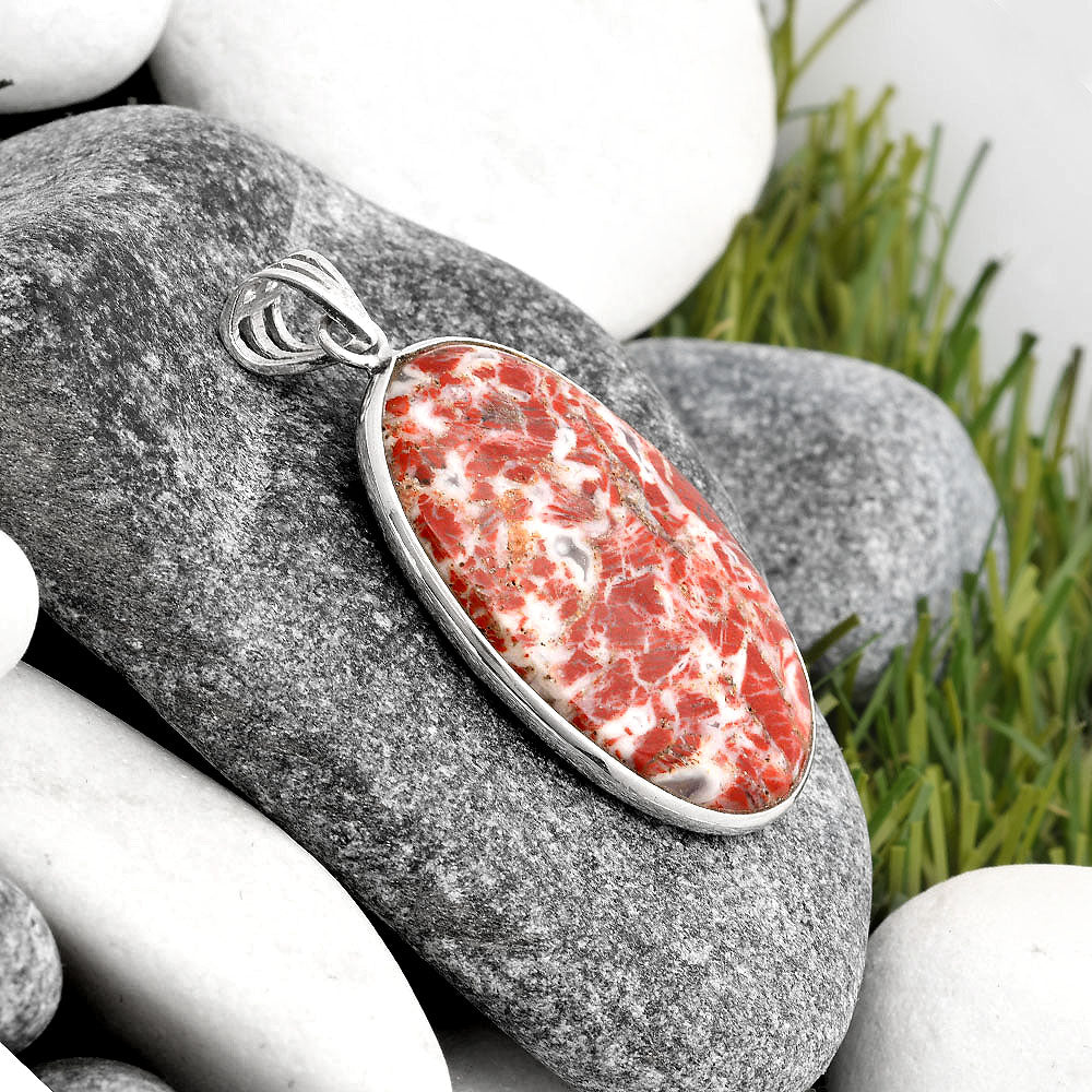 Natural Rosetta Picture Jasper Pendant P-1001 SDP106596