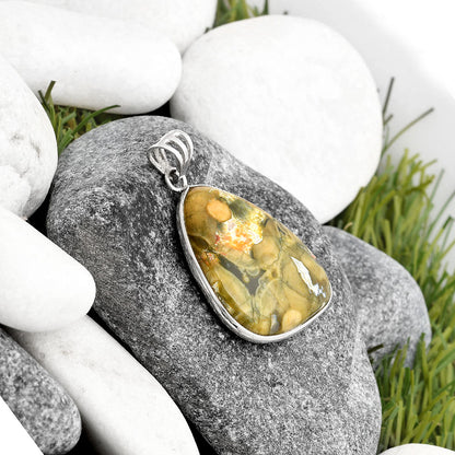 Natural Rhyolite - Rainforest Jasper Pendant P-1001 SDP106643